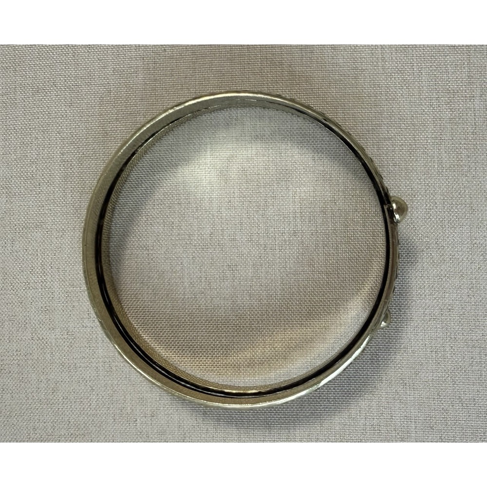 Vintage Brass Evil Eye Triple Band Cuff Bracelet Boho Tribal Adjustable Wide - Picture 4 of 10